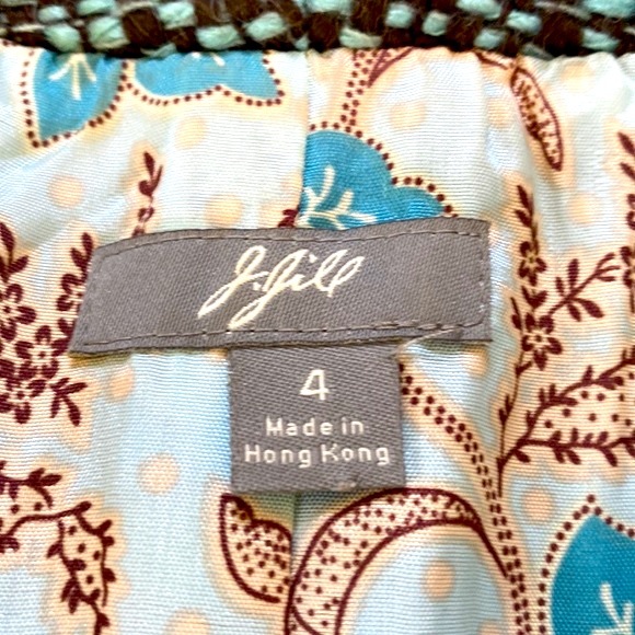 J. Jill brown and green textured fabric jacket - Picture 5 of 7